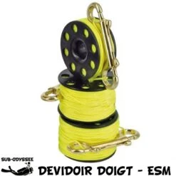 Dévidoir à Doigt JAUNE Pour Parachute Palier - Finger Spool 20, 30 Ou 50m