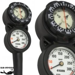 Console 2 éléments Compas + Manomètre 300 Bars - ESM