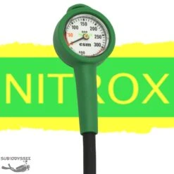 Manomètre Oxygène 400 Bars NITROX Flexible Long 80cm - ESM