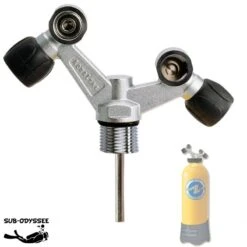 Robinet TAG 300 Bars 2 Sorties Pour Bouteille De Plongée - AQUALUNG